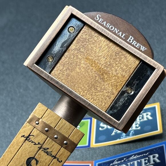 Samuel Adams Beer Tap Handle Interchangeable Seasonal Labels Collectible Barware - Picture 8 of 15